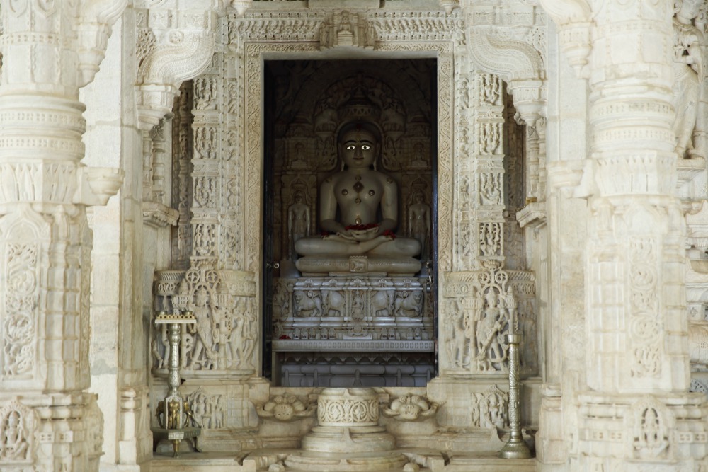24 TIRTHANKARAS- A Tirthanakar is represented either seated in lotus position (Padmasana) or standing in the meditation (Kayotsarga) posture. Usually they are depicted seated with their legs crossed in front, the toes of one foot resting close upon the knee of the other, and the right hand lying over the left in the lap. Tirthanakar idols looks similar and are differentiated on the basis of symbol or emblem. Both sects of Jainism Digambara and Svetambara have different depiction of idols.
 