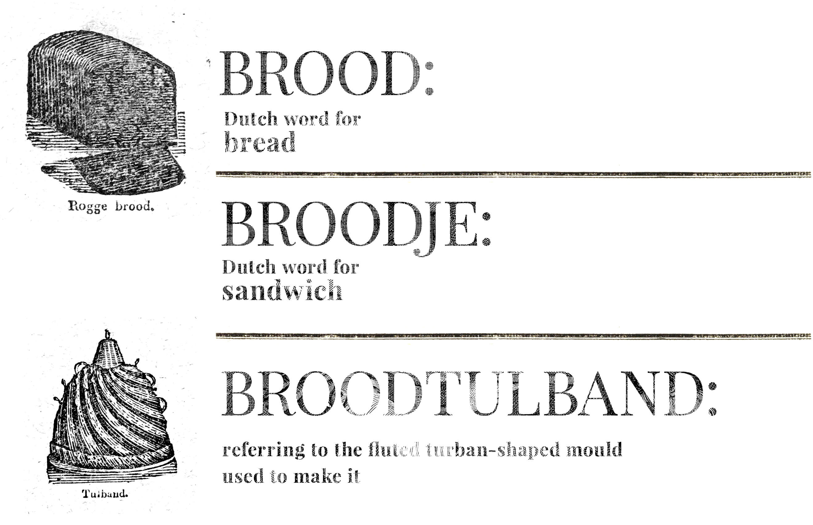 BREUDHER - THE STORY OF A DUTCH BREAD  -  The origin of the word breudher is uncertain. It is quite obvious that the root morpheme must be the Dutch word for bread, ‘brood.’ 