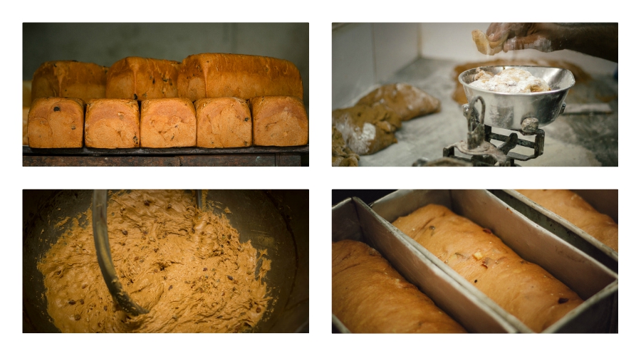 BREUDHER - THE STORY OF A DUTCH BREAD  -  Photographs of breudher mixing and baking from Quality Bakery and Elite Hotel.