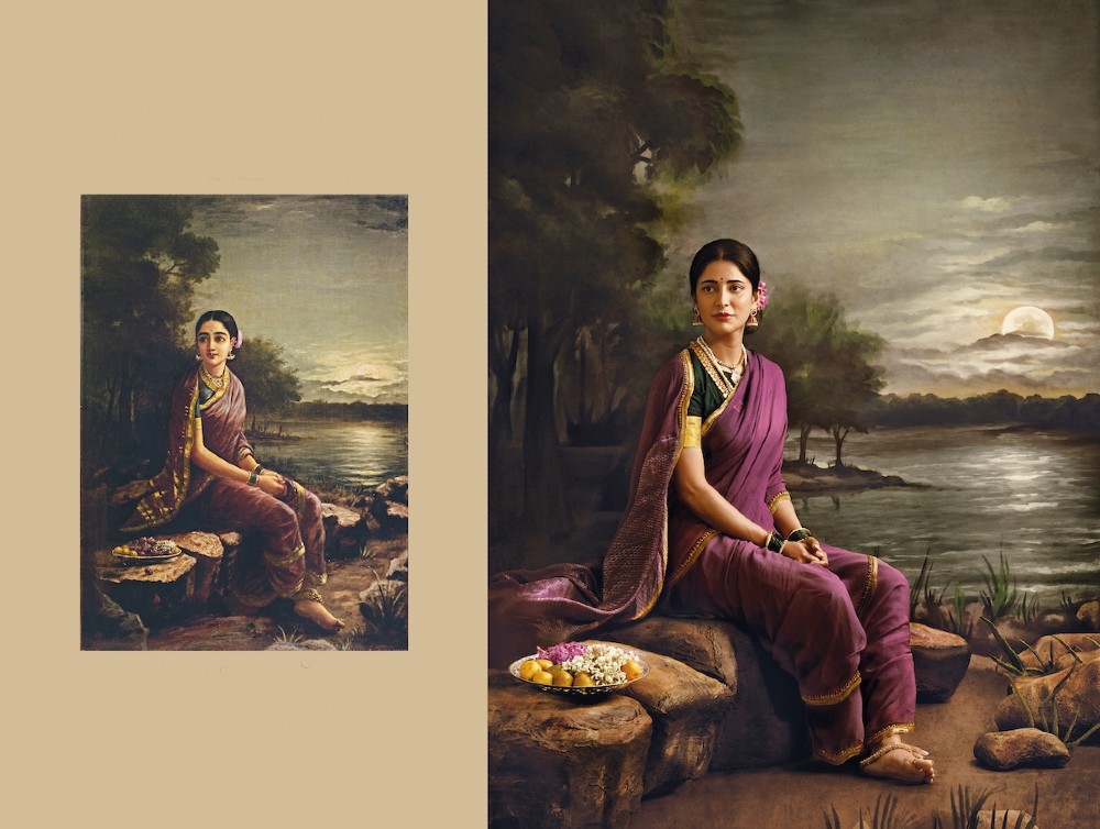 Raja Ravi Varma's recreated paintings in Calendar 2020 By G.Venket Ram: Shruti Haasan