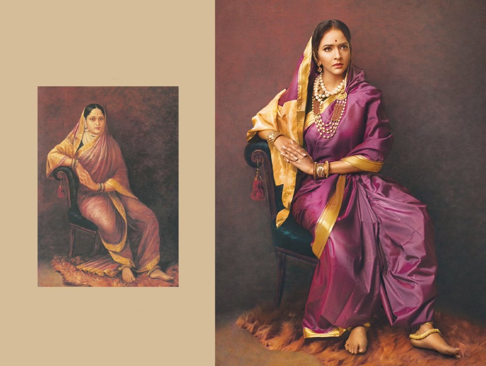 Raja Ravi Varma's recreated paintings in Calendar 2020 By G.Venket Ram: Lakshmi Manchu